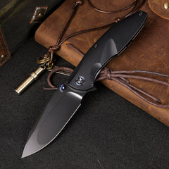 REMETTE RT-Cool Whale Knife M390 Blade Titanium Handle Folding Pocket Outdoor Camping EDC Knife RTCL-T4
