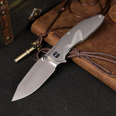REMETTE RT-Cool Whale Knife M390 Blade Titanium Handle Folding Pocket Outdoor Camping EDC Knife RTCL-T1
