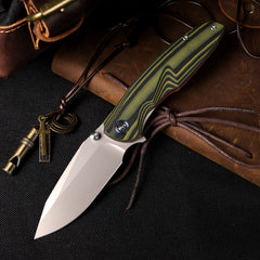 REMETTE RT-Cool Whale Knife 14C28N Blade G10 Handle Folding Pocket Outdoor Camping EDC Knife RTCL-G1