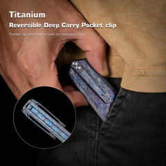 REMETTE RT-Infinite Power Knife M390 Blade Titanium Handle Folding Pocket EDC Tactical Knife RTIP-M