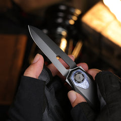 REMETTE RT-Infinite Power Knife M390 Blade Titanium Handle Folding Pocket EDC Tactical Knife RTIP-D