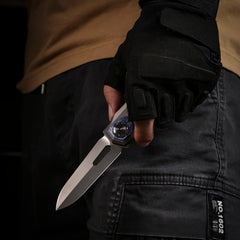 REMETTE RT-Infinite Power Knife M390 Blade Titanium Handle Folding Pocket EDC Tactical Knife RTIP-T