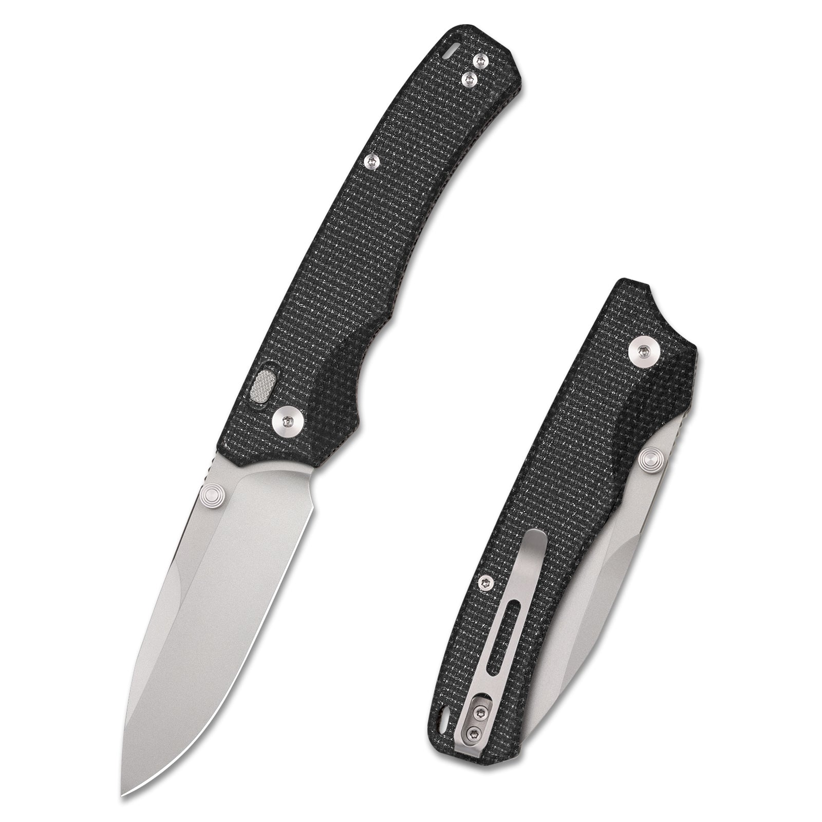REMETTE Button Lock Folding Pocket Knife Sharp 14C28N Blade