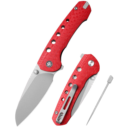 REMETTE RT-BEE 14C28N Blade Knife Outdoor Folding Pocket EDC Knives with Fruit Food Fork Toothpick RT-BEE-R