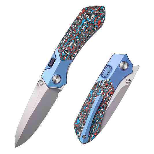 REMETTE RT-Meteor Knife Titanium Handle M390 Blade Folding Pocket Knives RTPT-AL