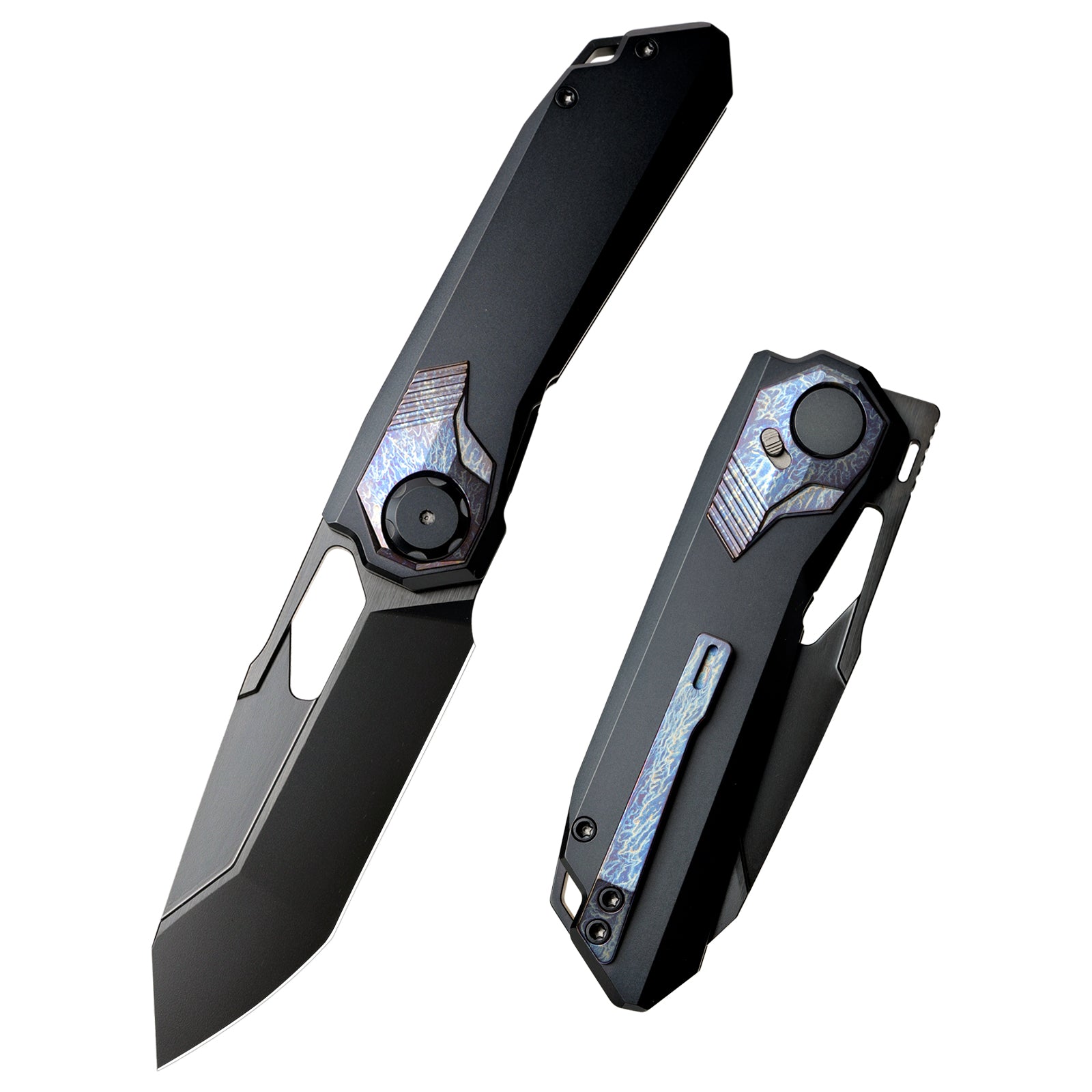 REMETTE RT-Peregrine Falcon Folding Pocket Knife Innovative Button