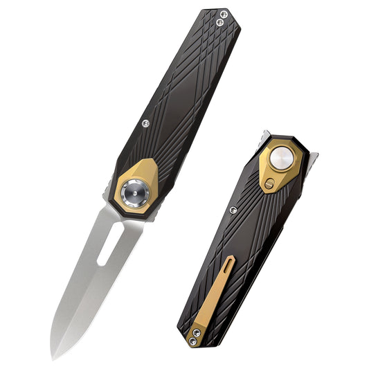 REMETTE RT-Infinite Power Knife M390 Blade Titanium Handle Folding Pocket EDC Tactical Knife RTIP-A