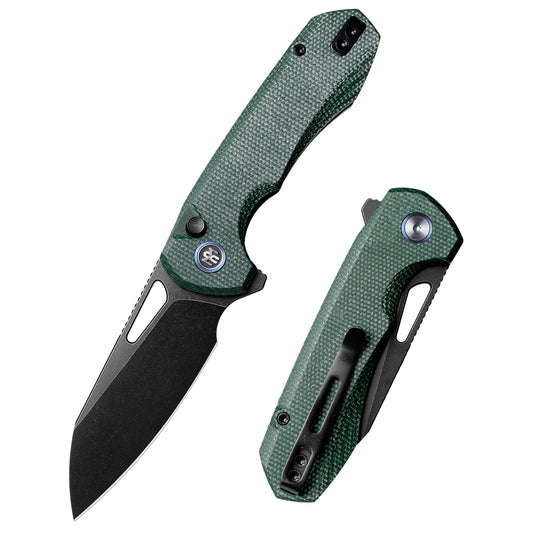 REMETTE RT-Camel Knife Button Liner Lock 14C28N Blade Micarta Handle Outdoor Camping Knives RTCMLE