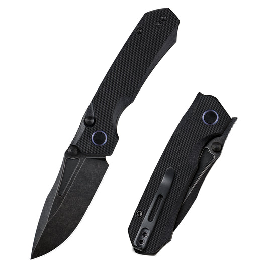 REMETTE RT-Rhino Folding Pocket Knife Innovative Button Liner Lock Structure Design D2 Blade G10 Handle Knives RNGD1