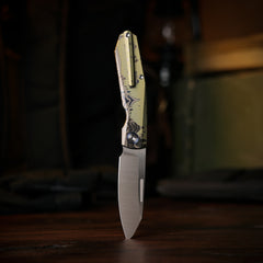 REMETTE RT-Squirrel Knife Titanium Handle M390 Blade RTDP-CRB