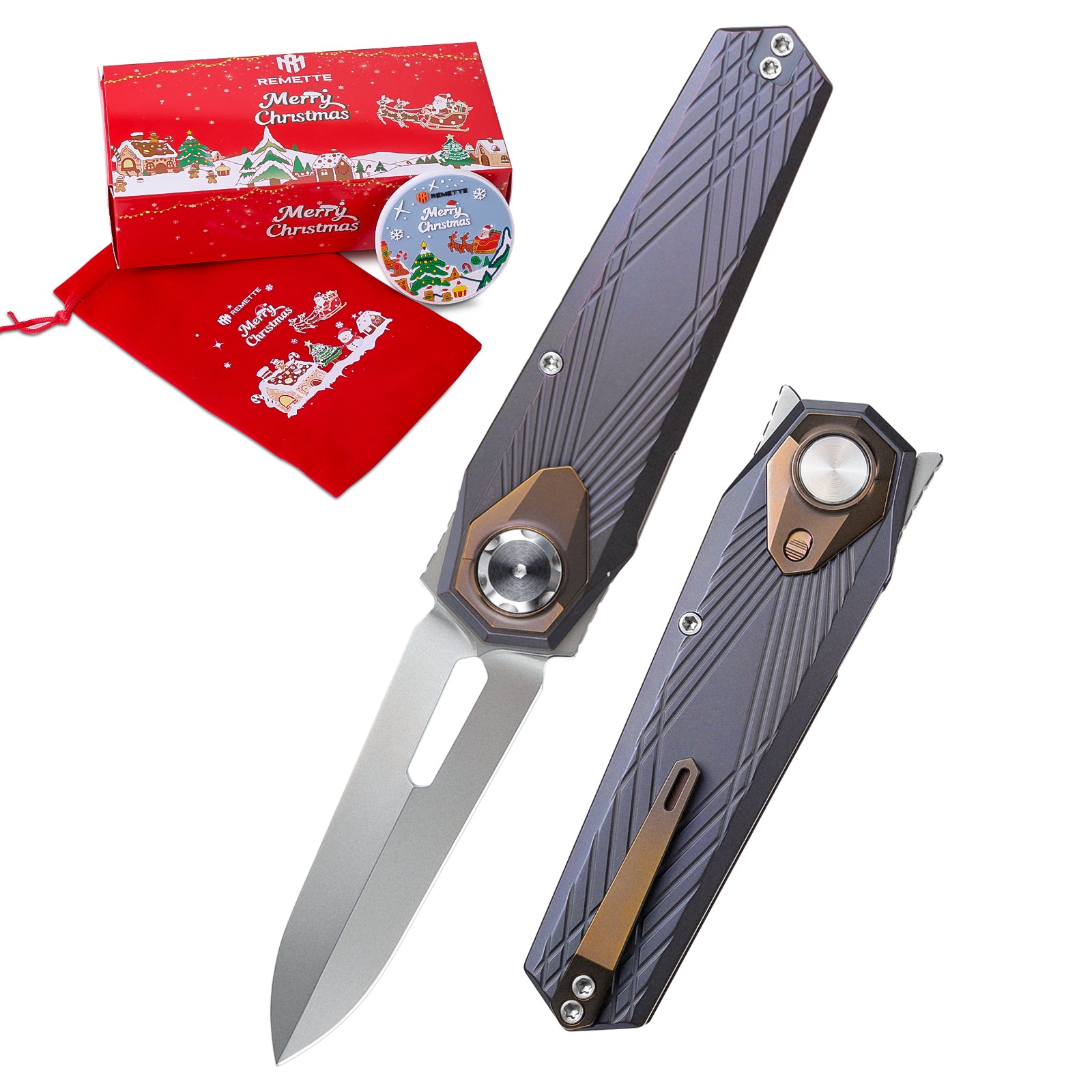 REMETTE RT-Infinite Power Knife M390 Blade Titanium Handle Folding