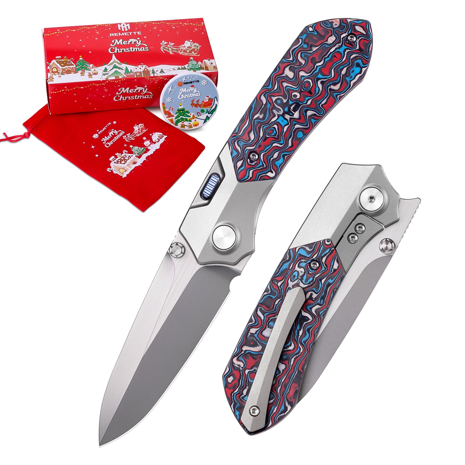 リリパットレーン Moments In Time REMETTE RT-Meteor Knife Titanium Handle M390 Blade Folding Pocket