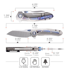 REMETTE RT-Kestrel Knife Titanium Handle S35VN Blade RTPO-D