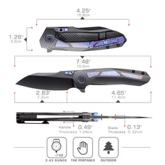 REMETTE RT-Kestrel Knife Titanium Handle S35VN Blade RTPO-E