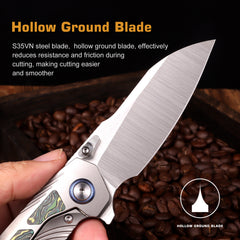 REMETTE RT-Kestrel Knife Titanium Handle S35VN Blade RTPO-A