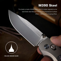 REMETTE RT-Aurora Knife Titanium Handle M390 Blade AURA-P