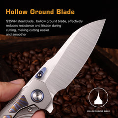 REMETTE RT-Kestrel Knife Titanium Handle S35VN Blade RTPO-D