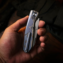 REMETTE RT-Squirrel Knife Titanium Handle M390 Blade RTDP-CRA