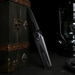 REMETTE RT-Infinite Power Knife M390 Blade Titanium Handle Folding Pocket EDC Tactical Knife RTIP-S