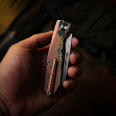 REMETTE RT-Squirrel Knife Titanium Handle M390 Blade RTDP-CRC