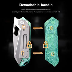 REMETTE RT-Woodpecker Folding Pocket Knife M390 Blade Crystallized Titanium Handle RTWP-IG