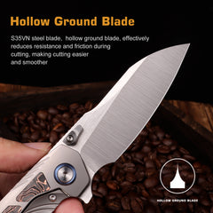 REMETTE RT-Kestrel Knife Titanium Handle S35VN Blade RTPO-C