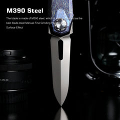 REMETTE RT-Infinite Power Knife M390 Blade Titanium Handle Folding Pocket EDC Tactical Knife RTIP-M