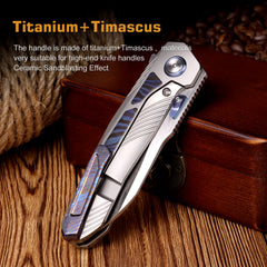 REMETTE RT-Kestrel Knife Titanium Handle S35VN Blade RTPO-D