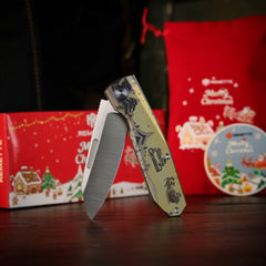 REMETTE RT-Squirrel Knife Titanium Handle M390 Blade RTDP-CRB