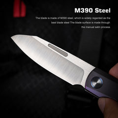 REMETTE RT-Squirrel Knife Titanium Handle M390 Blade RTDP-C