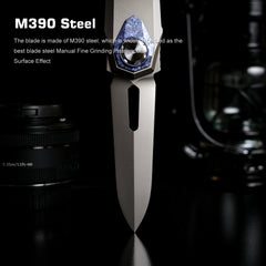 REMETTE RT-Infinite Power Knife M390 Blade Titanium Handle Folding Pocket EDC Tactical Knife RTIP-T