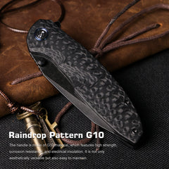 REMETTE RT-Cool Whale Knife 14C28N Blade G10 Handle Folding Pocket Outdoor Camping EDC Knife RTCL-G2