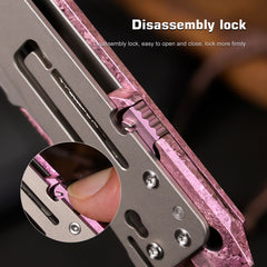 REMETTE RT-Woodpecker Folding Pocket Knife M390 Blade Crystallized Titanium Handle RTWP-IP