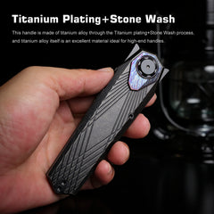 REMETTE RT-Infinite Power Knife M390 Blade Titanium Handle Folding Pocket EDC Tactical Knife RTIP-S