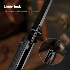 REMETTE RT-Cool Whale Knife 14C28N Blade G10 Handle Folding Pocket Outdoor Camping EDC Knife RTCL-G2