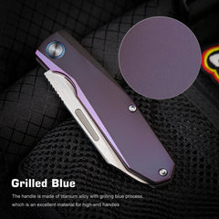 REMETTE RT-Squirrel Knife Titanium Handle M390 Blade RTDP-C