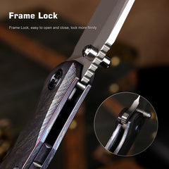 REMETTE RT-Cool Whale Knife M390 Blade Titanium Handle Folding Pocket Outdoor Camping EDC Knife RTCL-T3
