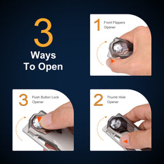 REMETTE RT-Peregrine Falcon Titanium M390 Knife Innovative Button Lock Structure Design Folding Pocket Knives RTT1-GX with Safety Lock