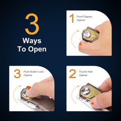 REMETTE RT-Peregrine Falcon Knife Innovative Button Lock Structure Design Thunder Lightn Textures Titanium Handle M390 Knives RTT1-CX with Safety Lock