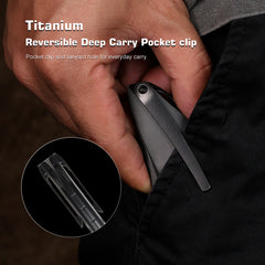 REMETTE RT-Cool Whale Knife M390 Blade Titanium Handle Folding Pocket Outdoor Camping EDC Knife RTCL-T4