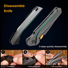 REMETTE RT-WK1 Disassembly Knife Titanium Handle M390 Blade WK1-F