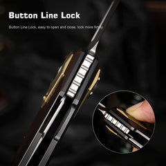 REMETTE RT-Infinite Power Knife M390 Blade Titanium Handle Folding Pocket EDC Tactical Knife RTIP-A