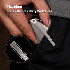 REMETTE RT-Cool Whale Knife M390 Blade Titanium Handle Folding Pocket Outdoor Camping EDC Knife RTCL-T1