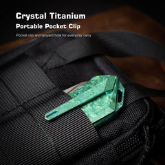 REMETTE RT-Woodpecker Folding Pocket Knife M390 Blade Crystallized Titanium Handle RTWP-IG