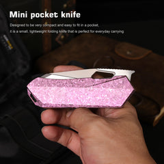 REMETTE RT-Woodpecker Folding Pocket Knife M390 Blade Crystallized Titanium Handle RTWP-IP