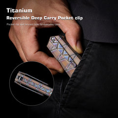 REMETTE RT-Infinite Power Knife M390 Blade Titanium Handle Folding Pocket EDC Tactical Knife RTIP-C