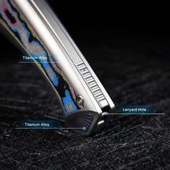 REMETTE RT-Scepter Innovative Button Frame Lock M390+Timascus Blade Titanium+Carbon Fiber Handle Knife SCPT-D