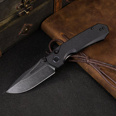 REMETTE RT-Rhino Folding Pocket Knife Innovative Button Liner Lock Structure Design D2 Blade G10 Handle Knives RNGD1