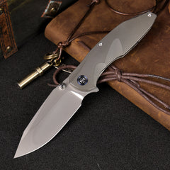 REMETTE RT-Cool Whale Knife M390 Blade Titanium Handle Folding Pocket Outdoor Camping EDC Knife RTCL-T2