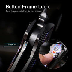 REMETTE RT-ONE Knife Button+Frame Lock M390 Blade Integrated Titanium+Timascus Handle Outdoor Camping Knives RT ONEA1